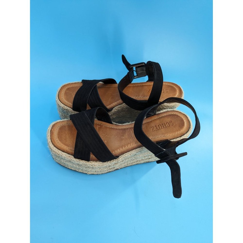 Schutz Bliese‎ Nubuck Platform sandal New without box $158 - Picture 2 of 10